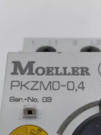  Moeller PKZM0-0,4 Manual Motor Starter W/ NHI12-PKZ0 Auxiliary Contact 