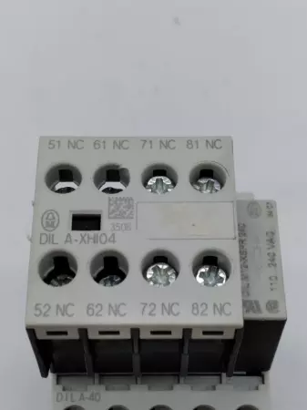   DIL A-40 Contactor w/DIL A-XHI04 Auxiliary Contact 