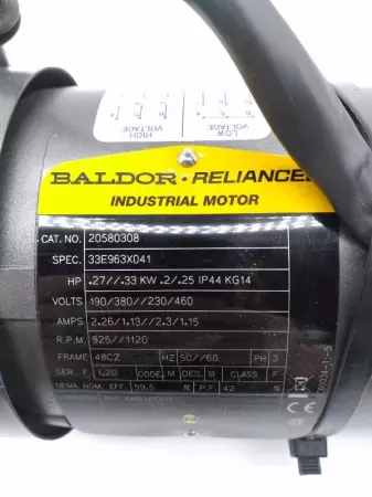 Baldor Reliance 20580308 Industrial Motor 