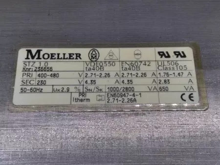 Moeller 236656 TRANSFORMER TESTED 