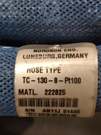 Nordson 222825 Hot Melt Glue Dispensing Hose, 42.25Ft, TC-130-8-PT100 