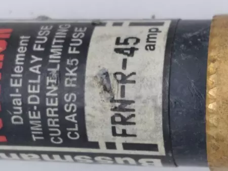 Bussmann FRN-R-45 Fusetron Time Delay Fuse, Class RK5, 250VAC 125VDC 45Amp 