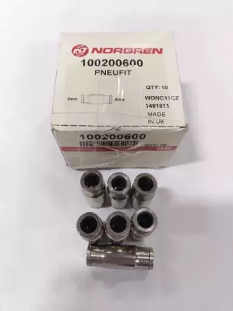 Norgren 100200600 Pneumatic Fitting 6mm Lot of 7