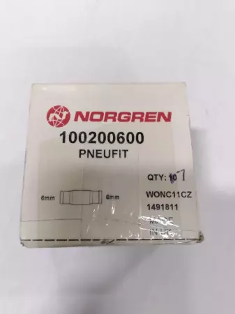 Norgren 100200600 Pneumatic Fitting 6mm Lot of 7