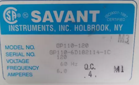 Savant GP110-120 Electrophoresis Gel Pump TESTED 