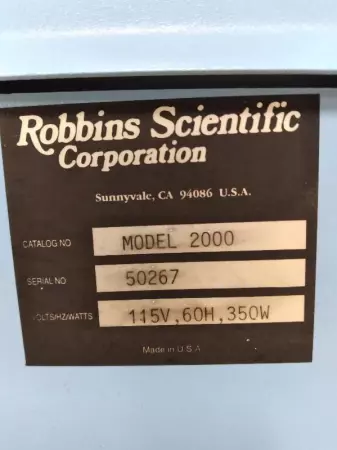 Robbins Scientific Co. MODEL 2000 Micro Hybridization Incubator 