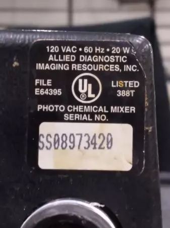 Allied E64395 X-Ray Chemical Mixer TESTED 
