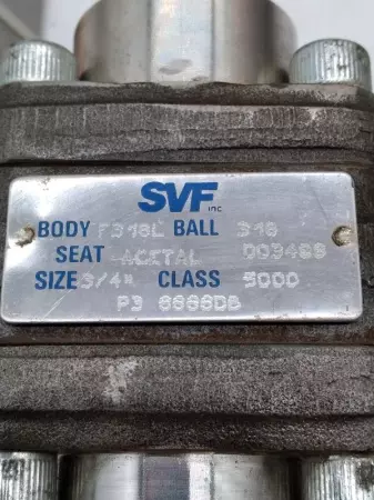  SVF Flow Controls P3 6666DB Valve 318L 3/4