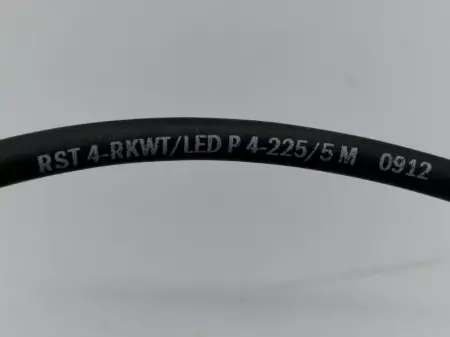  Guard Master RST-4-RKWT/LED-P-4-225/5M M12 Plug Cordset Male Straight to Female