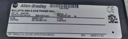  Allen-Bradley 2094-PR6 SER.A 6-Axis Power Rail 