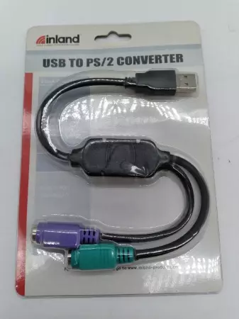 NEW Inland 08315 USB to PS/2 Converter Cable 