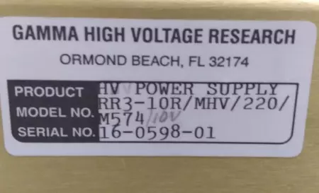  Gamma High Voltage M574 HV Power Supply 