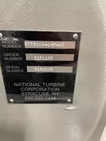 National Turbine Corp. NT55104-1-3-AB Centrifugal Blower/Vacuum, 20HP Motor 