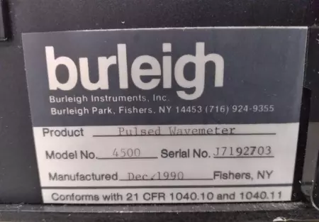 Burleigh MODEL 4500 Pulsed Wavelength Meter 