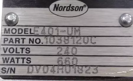 Nordson 1038120C Hot Melt Applicator Head 