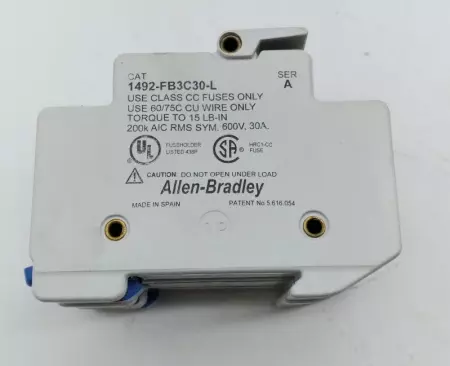 ALLEN BRADLEY 1492-FB3C30-L SER.A FUSE HOLDER TESTED 