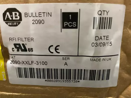 Allen-Bradley 2090-XXLF-3100 SER. A 3-Phase AC Line Filter, 100Amp 480V 