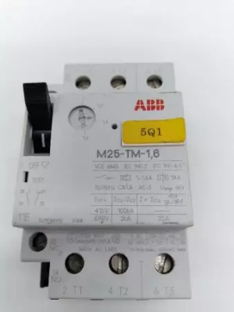  ABB M25-TM-1,6 Motor Circuit Breaker 600V 1.0-1.6Amp 