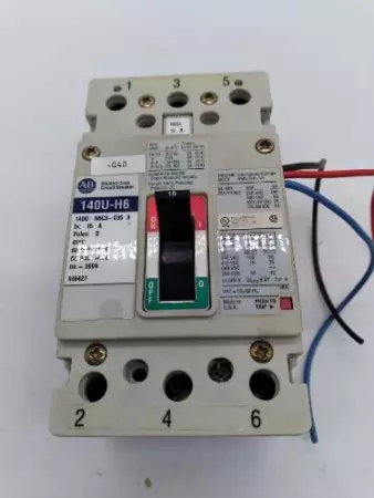 Allen-Bradley 140U-H6C3-C15 Circuit Breaker 480VAC 15Amp 3-Pole TESTED 