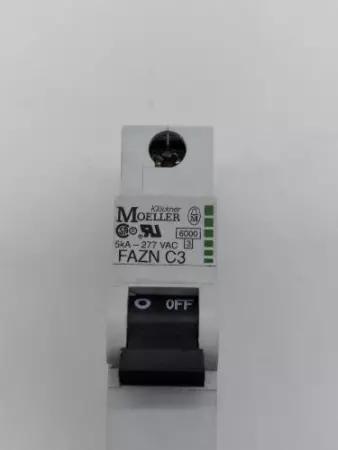  Moeller FAZN-C3 Circuit Breaker 277V 3Amp 1-Pole 