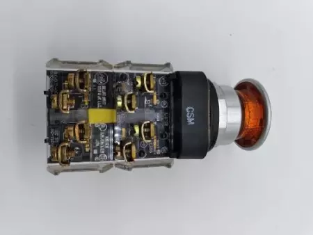  Allen-Bradley 800T-FXQ24 SER.T Orange Push Button Switch 24V AC/DC W/Contactor 