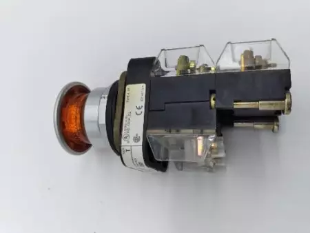  Allen-Bradley 800T-FXQ24 SER.T Orange Push Button Switch 24V AC/DC W/Contactor 