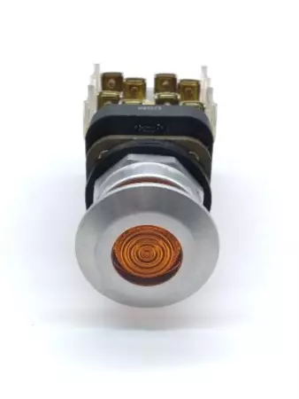  Allen-Bradley 800T-FXQ24 SER.T Orange Push Button Switch 24V AC/DC W/Contactor 