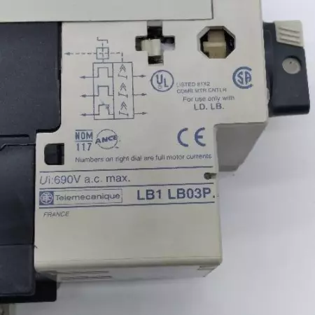  Telemecanique LB1-LB03P02 Starter W/LD1LB030BD Motor Controller and LA1LB080BD 