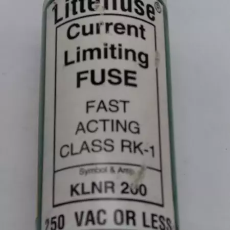  Littelfuse KLNR200 Current Limiting Fuse Class RK-1 250VAC 200Amp 