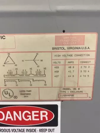 Federal Pacific FH34CFMD Transformer 34kVA 