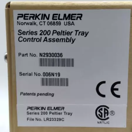 Perkin Elmer N2930036 Series 200 Peltier Tray Control Assembly (Parts Only) 