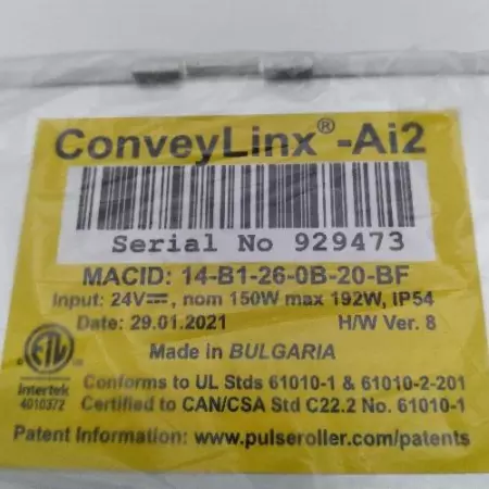 ConveyLinx MACID 14-B1-26-0B-20-BF Ethernet Roller Speed Control 