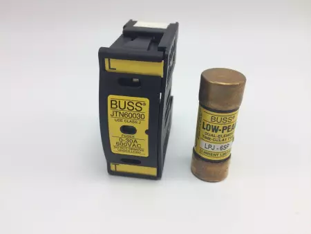  Bussmann JTN60030/LPJ-6SP Fuse Holder w/ Low-Peak Time Delay Fuse 300-600VDC/AC