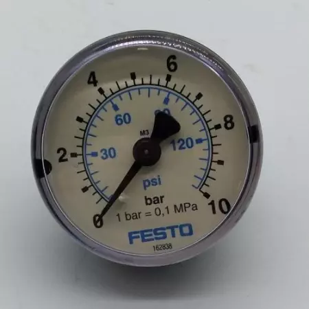  Festo 162838 Pressure Gauge 0-10 Bar 