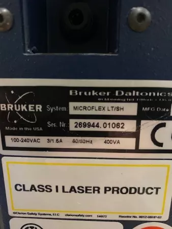 Bruker Daltonics MICROFLEX LT/SH Mass Spectrometer 