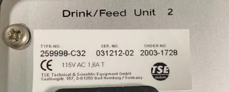 TSE Systems 259998-C32 Process Control Drinking Feeding 