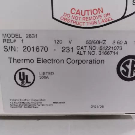  Thermo Electron Co. 2831 Precision Water Bath 
