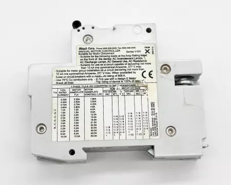  Altech Corp. C 10A Circuit Breaker 277V 10Amp 1-Pole W/H10U Aux. Switch 