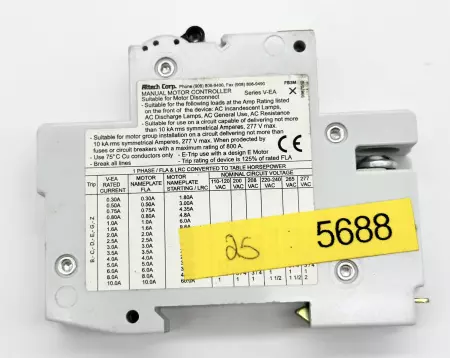  Altech Corp. Z 6A Circuit Breaker 277V 6Amp 1-Pole 