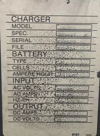 MAC 6M600C21 Industrial Battery Charger 12-Volt DC 