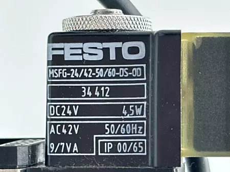Festo MFH-5/2-D-1-FR C Solenoid Valve Assy W/Pressure Regulator & Manifold 