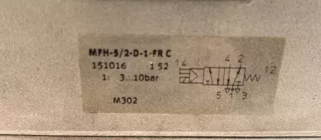 Festo MFH52D1FRC Solenoid Valve Assy W/Pressure Regulator & Manifold Lot of 2