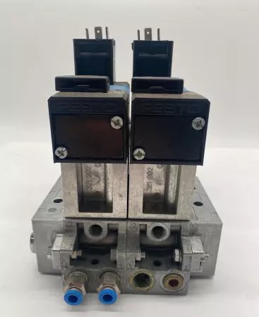 Festo MFH52D1FRC Solenoid Valve Assy W/Pressure Regulator & Manifold Lot of 2