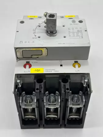 Moeller NZM7-63N-NA Circuit Breaker 600V 63Amp 3-Pole W/DA-NZM7 Rotary 