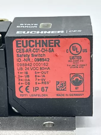  Euchner CES-ARC01-CH-SA Safety Switch 24VDC 80mA 