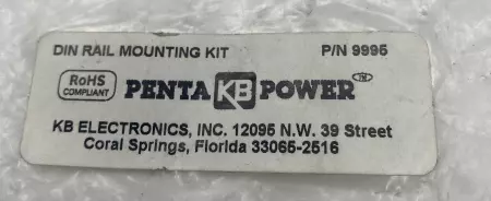 KB Electronics 9995 Penta Power Din Rail Mounting Kit 