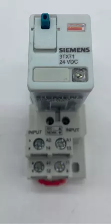 Siemens 3TX71 Relay 24VDC W/3TX7144-4E6 Relay Socket 