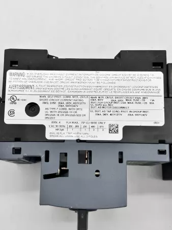 Siemens 3RV2011-1EA10 Motor Starter W/Power Contactor and Auxiliary Cont. 