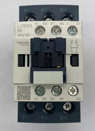 Schneider Electric LC1D25BD Contactor 220-440V 25Amp W/LAD4TBDL Suppressor tested 