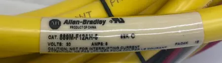 NEW Allen-Bradley 889M-F12AH-5 SER.C 12-Pin Straight Cable 15M 